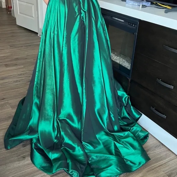 Emerald green dress